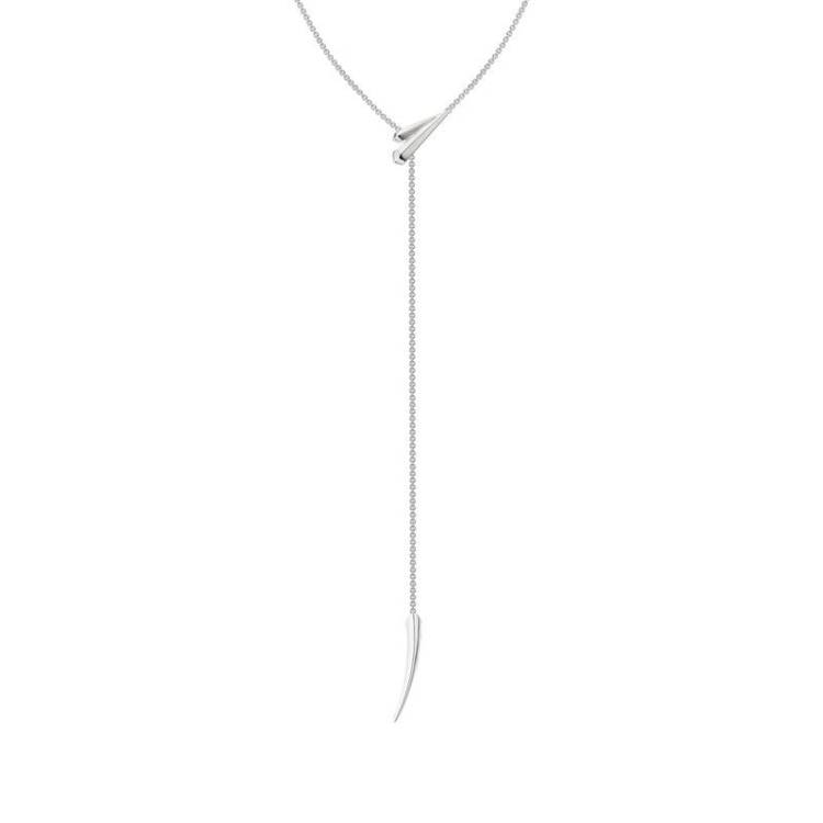 Shaun Leane Sabre Deco Sterling Silver Long Drop Necklace - Silver