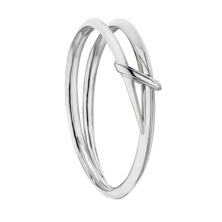 Shaun Leane Sabre Deco Sterling Silver Twist Bangle - S