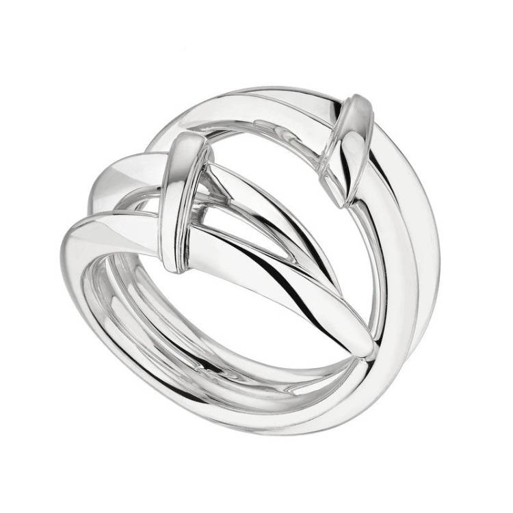 Shaun Leane Sabre Deco Sterling Silver Twist Ring - S