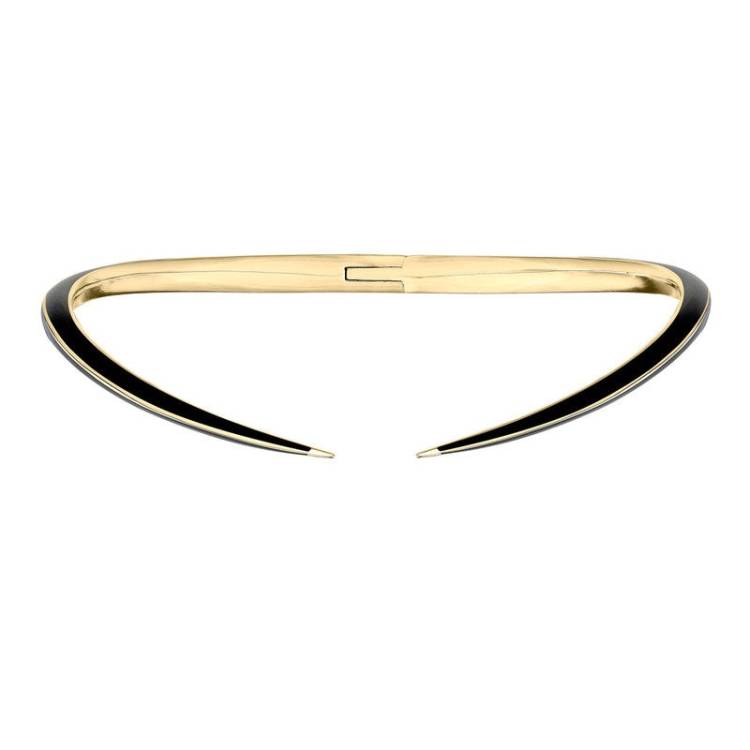 Shaun Leane Sabre Deco 18ct Yellow Gold Plated Sterling Silver Ceramic Torque - Gold