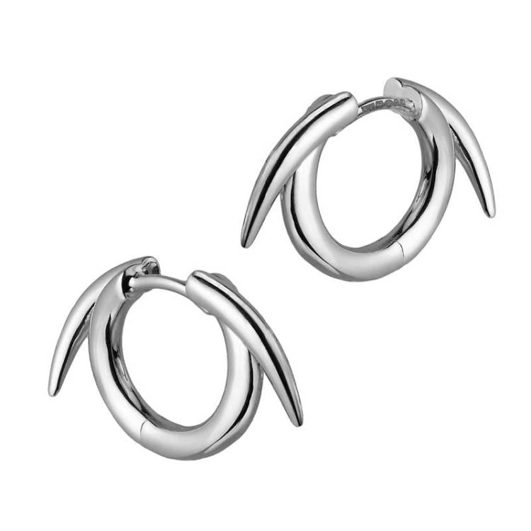 Shaun Leane Quill Sterling Silver Thorn Hoop Earrings - Silver