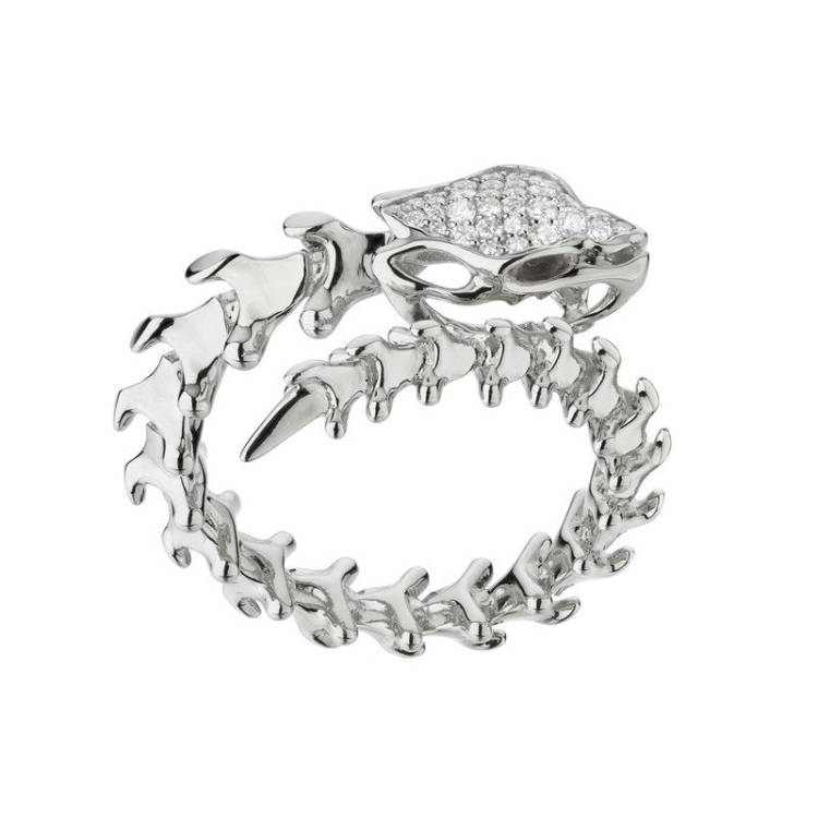Shaun Leane Serpent Trace Sterling Silver Diamond Wrap Ring - P