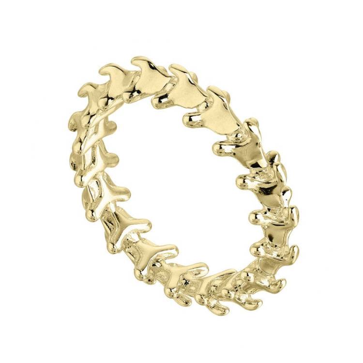 Shaun Leane Serpent Trace 18ct Yellow Gold Plated Sterling Silver Band Ring - M