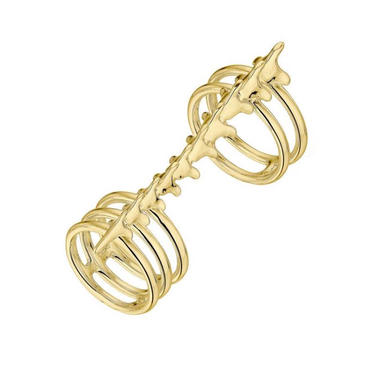 Shaun Leane Serpent Trace 18ct Yellow Gold Plated Sterling Silver Long Finger Ring - J