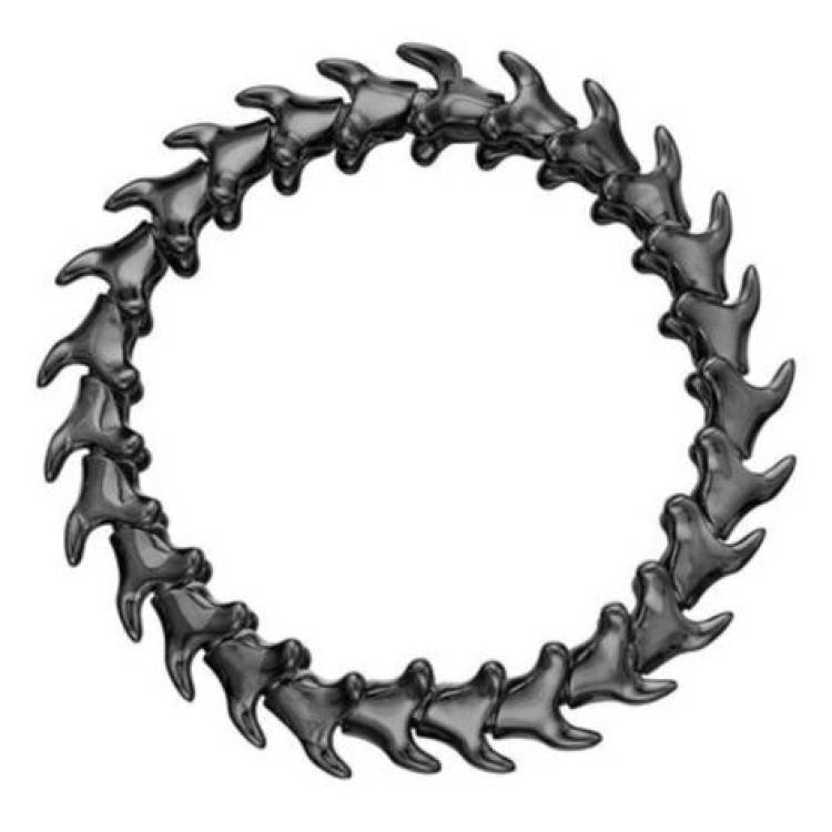 Shaun Leane Serpent Trace Sterling Silver Black Rhodium Wide Bracelet - L