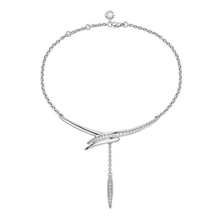 Shaun Leane Armis 18ct White Gold Diamond Pave Drop Bracelet - White Gold