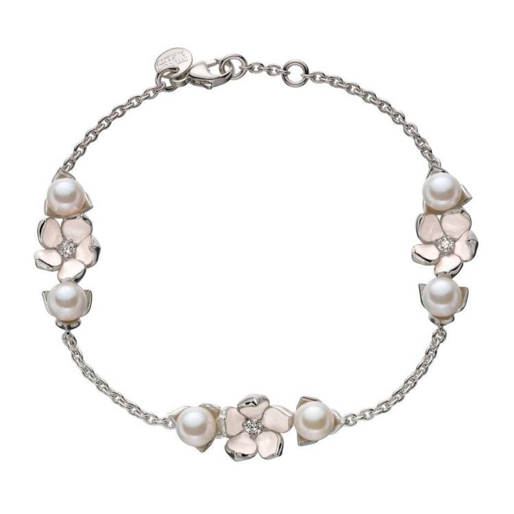 Shaun Leane Cherry Blossom Silver Three Flower Bracelet - Silver