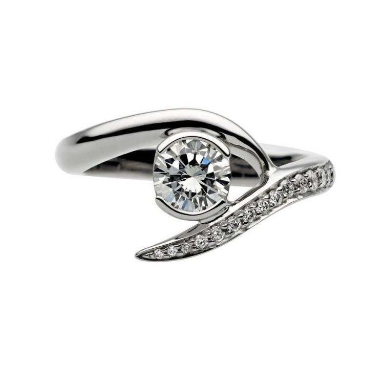 Shaun Leane Entwined Platinum 0.48ct Diamond Inward Engagement Ring - N