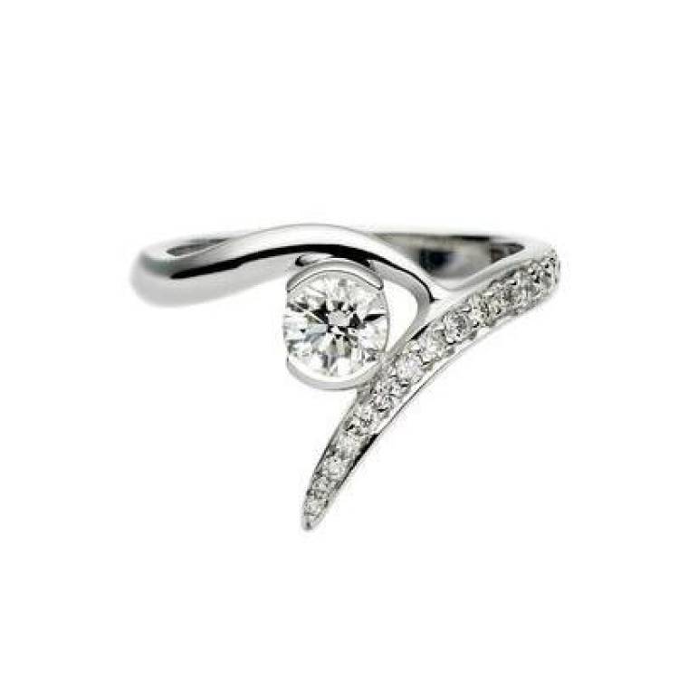 Shaun Leane Entwined Platinum 0.50ct Diamond Outward Engagement Ring - K
