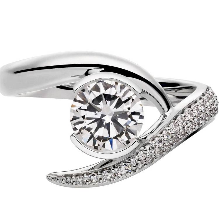 Shaun Leane Entwined Platinum 1.16ct Diamond Interlocking Engagement Ring - O