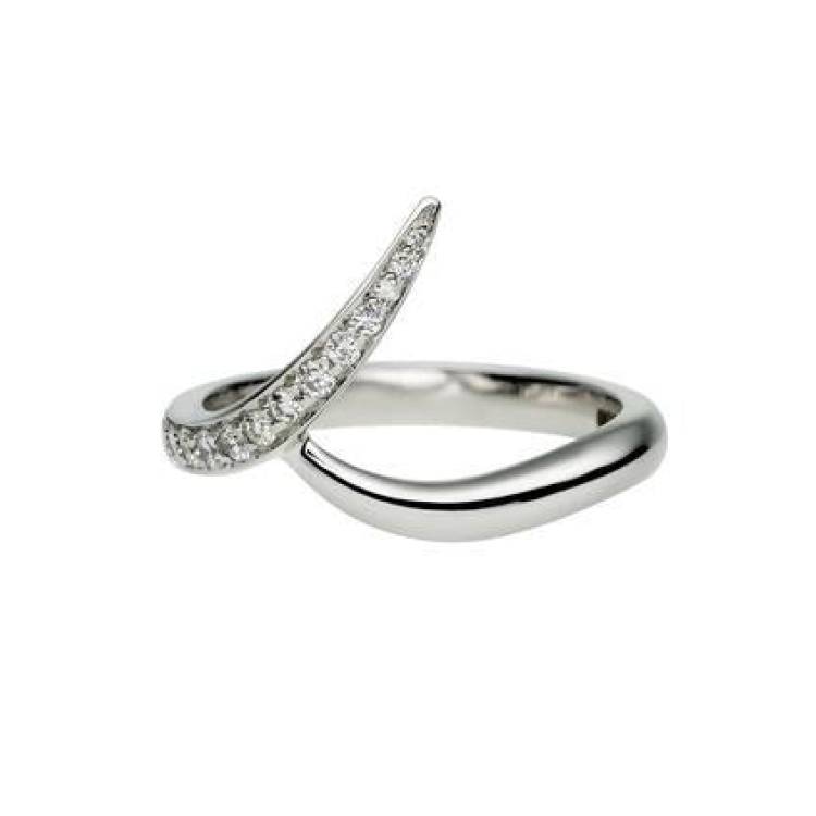 Shaun Leane Entwined White Gold 0.15ct Diamond Outward Wedding Ring - O