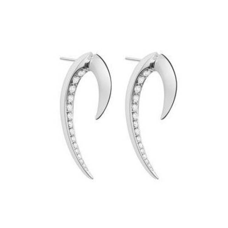 Shaun Leane Hook 18ct White Gold 0.59ct Diamond Earrings - White Gold