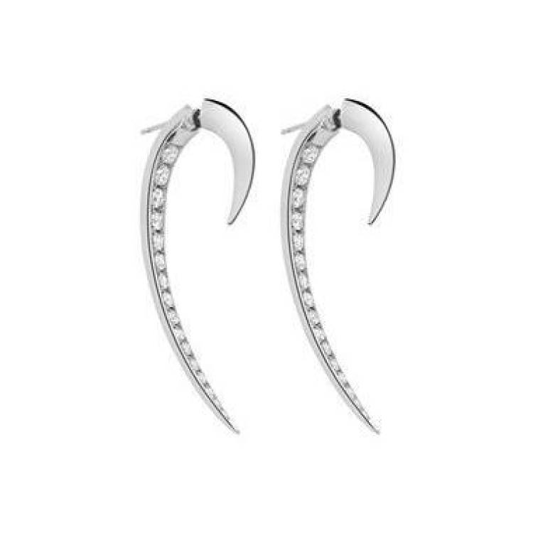 Shaun Leane Hook 18ct White Gold 0.82ct Diamond Earrings - White Gold