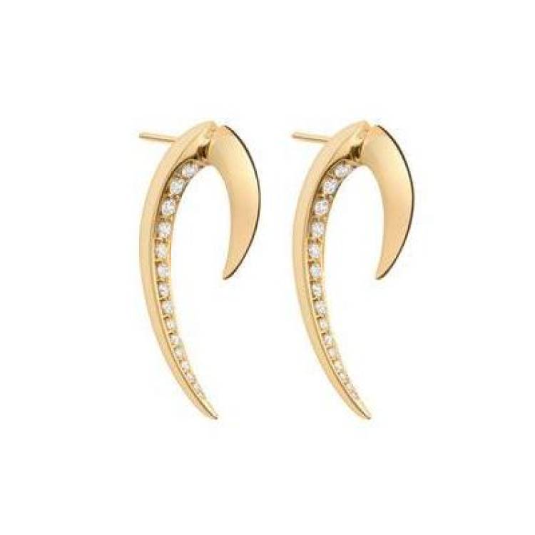 Shaun Leane Hook 18ct Yellow Gold 0.59ct Diamond Earrings - Yellow Gold
