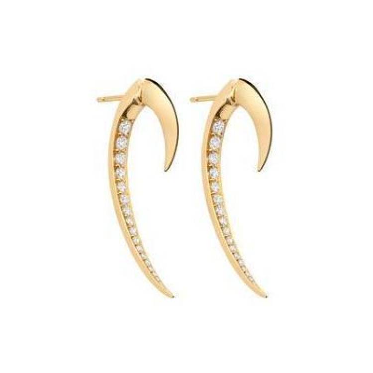 Shaun Leane Hook 18ct Yellow Gold 0.82ct Diamond Earrings - Yellow Gold