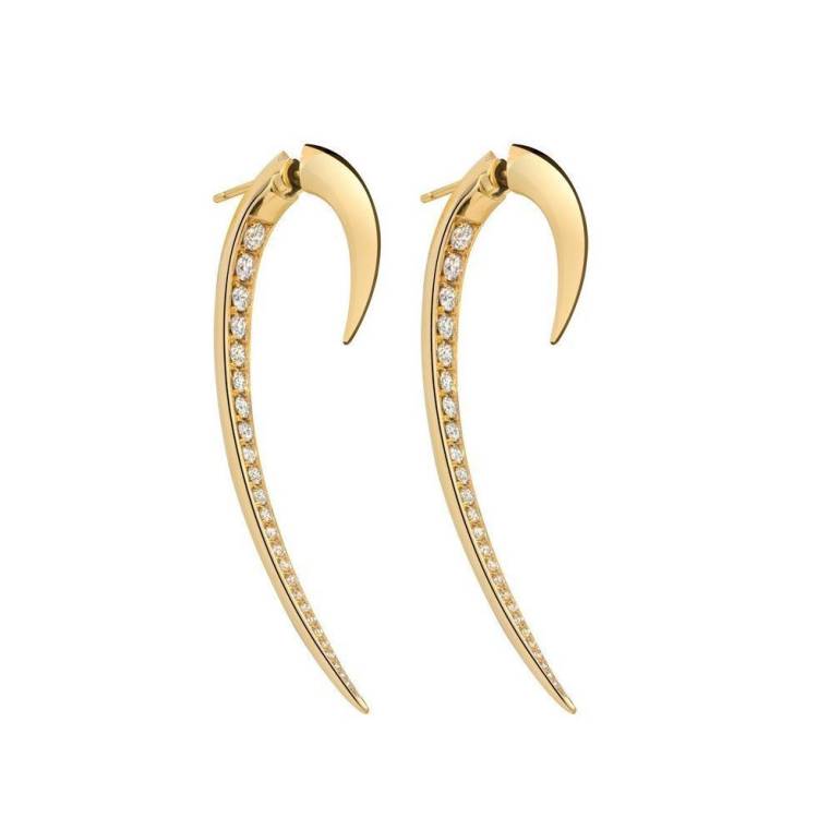 Shaun Leane Hook 18ct Yellow Gold 1.50ct Diamond Large Earrings - Yellow Gold