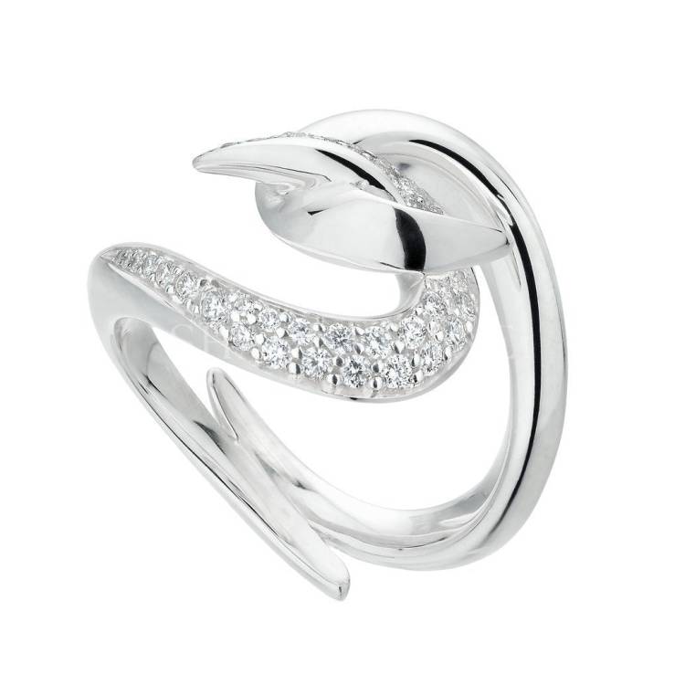 Shaun Leane Hook Sterling Silver 0.15ct Diamond Ring - J