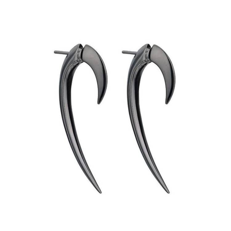 Shaun Leane Hook Sterling Silver Black Rhodium Size 1 Earrings - Silver
