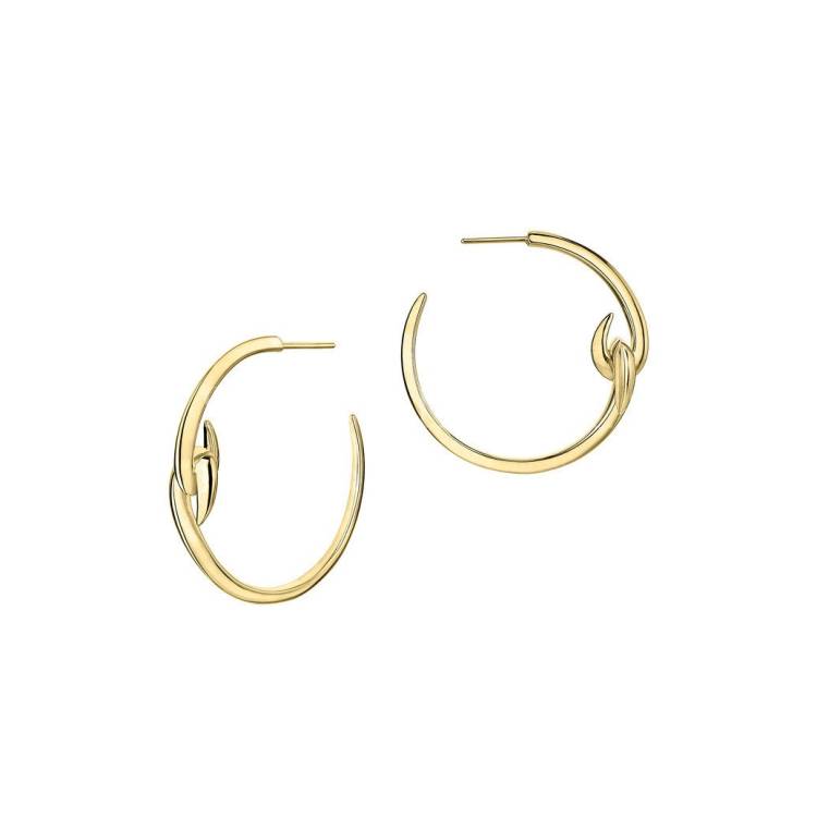Shaun Leane Hook 18ct Yellow Gold Plated Sterling Silver Hoop Earrings - Yellow Gold