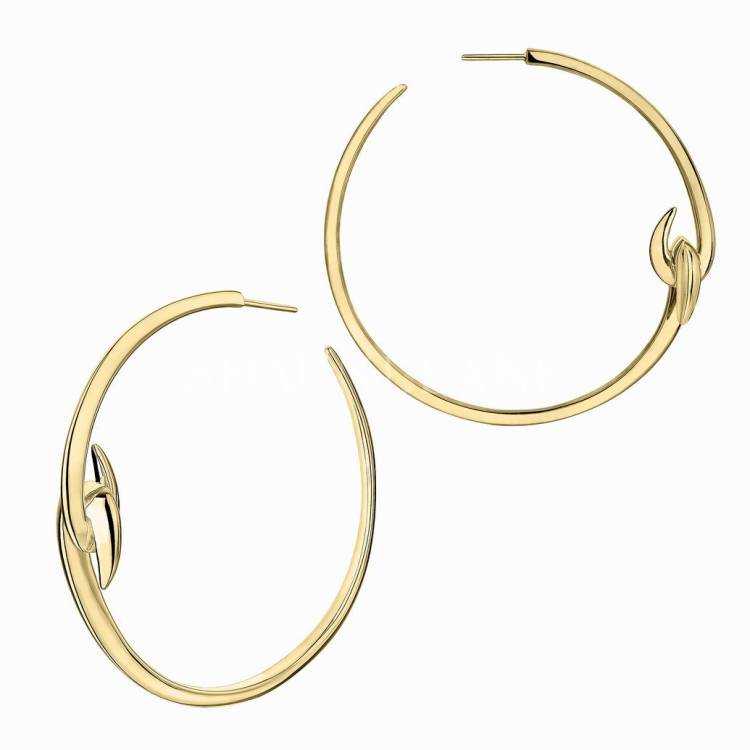 Shaun Leane Hook 18ct Yellow Gold Plated Sterling Silver Large Hoop Earrings - Yellow Gold