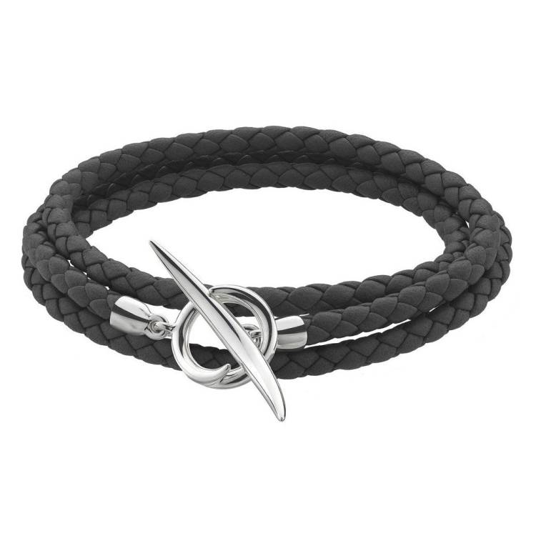 Shaun Leane Quill Sterling Silver Black Wrap Bracelet - M