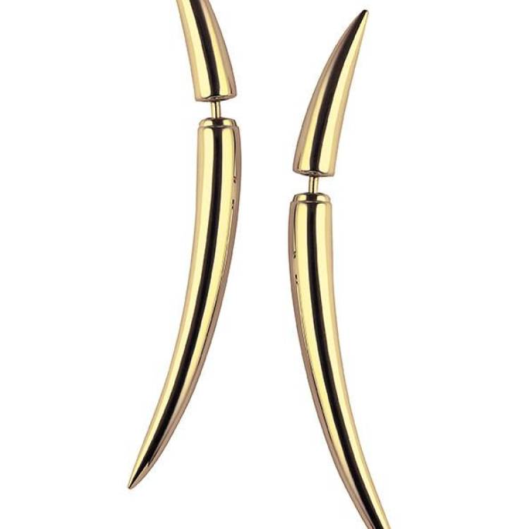 Shaun Leane Quill 18ct Yellow Gold Plated Sterling Silver Earrings - Yellow Gold