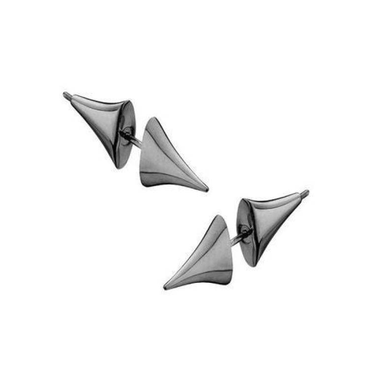 Shaun Leane Rose Thorn Sterling Silver Black Rhodium Medium Bar Earrings - Silver