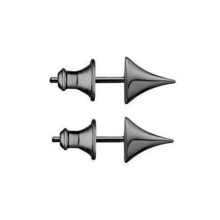 Shaun Leane Rose Thorn Sterling Silver Black Rhodium Small Stud Earrings - Silver