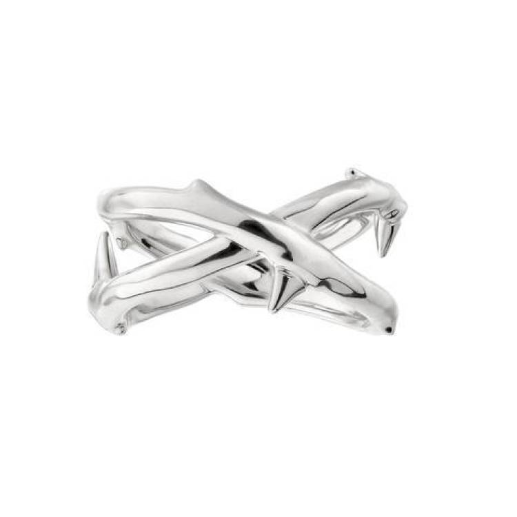 Shaun Leane Rose Thorn Sterling Silver Wide Ring - P