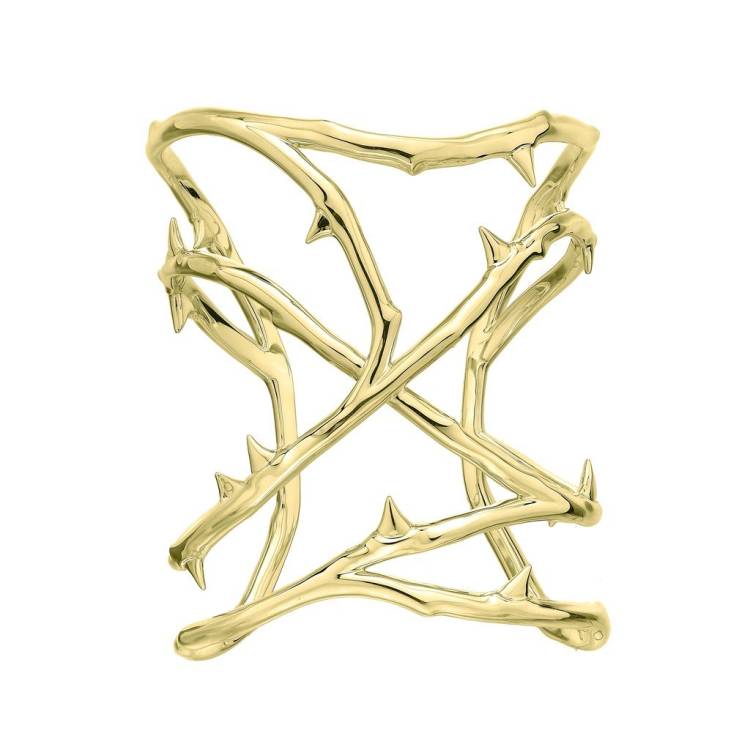 Shaun Leane Rose Thorn 18ct Yellow Gold Plated Sterling Silver Cuff - Yellow Gold