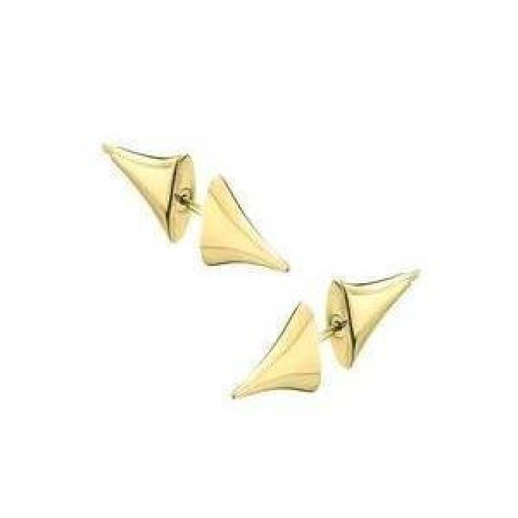 Shaun Leane Rose Thorn 18ct Yellow Gold Plated Sterling Silver Medium Bar Earrings - Yellow Gold