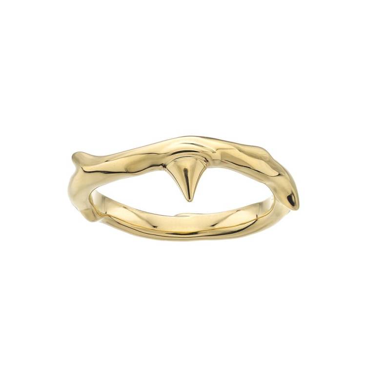 Shaun Leane Rose Thorn 18ct Yellow Gold Plated Sterling Silver Ring - P