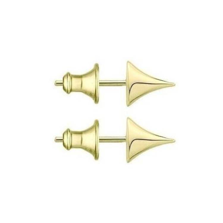 Shaun Leane Rose Thorn 18ct Yellow Gold Plated Sterling Silver Small Stud Earrings - Yellow Gold
