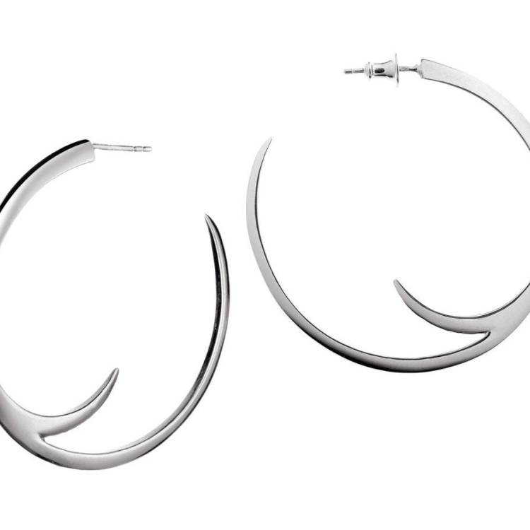 Shaun Leane Sabre Sterling Silver Cat Claw Statement Hoop Earrings - TITLE Silver