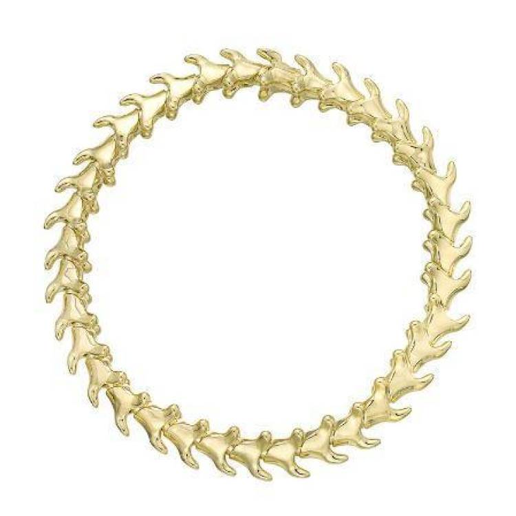Shaun Leane Serpent Trace 18ct Yellow Gold Plated Sterling Silver Slim Bracelet - L