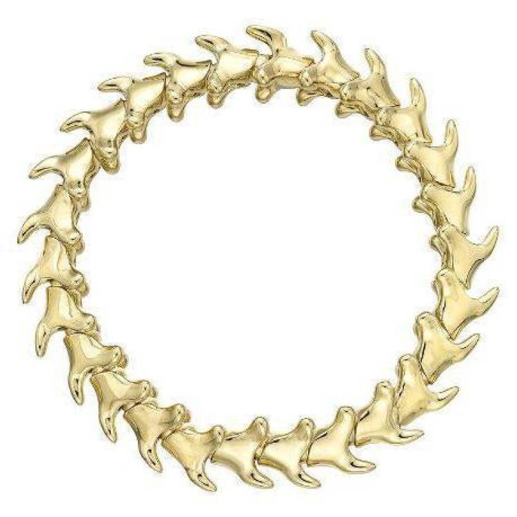 Shaun Leane Serpent Trace 18ct Yellow Gold Plated Sterling Silver Wide Bracelet - L