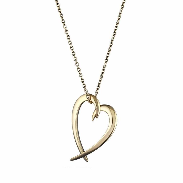 Shaun Leane Signature 18ct Yellow Gold Plated Sterling Silver Heart Necklace - Yellow Gold
