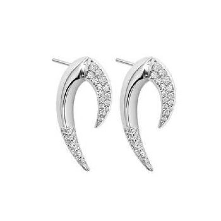 Shaun Leane Talon 18ct White Gold 0.90ct Diamond Large Earrings - White Gold