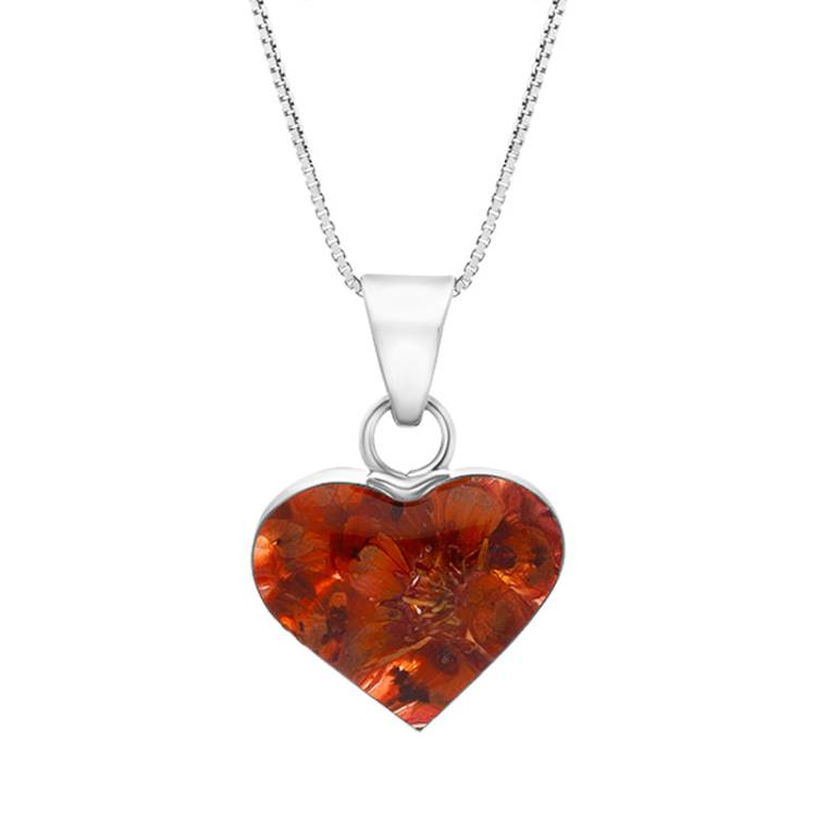 Shrieking Violet Sterling Silver Heather Heart Small Necklace - Silver