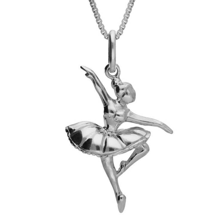 Sterling Silver Ballerina Passe Necklace - Option1 Value Silver