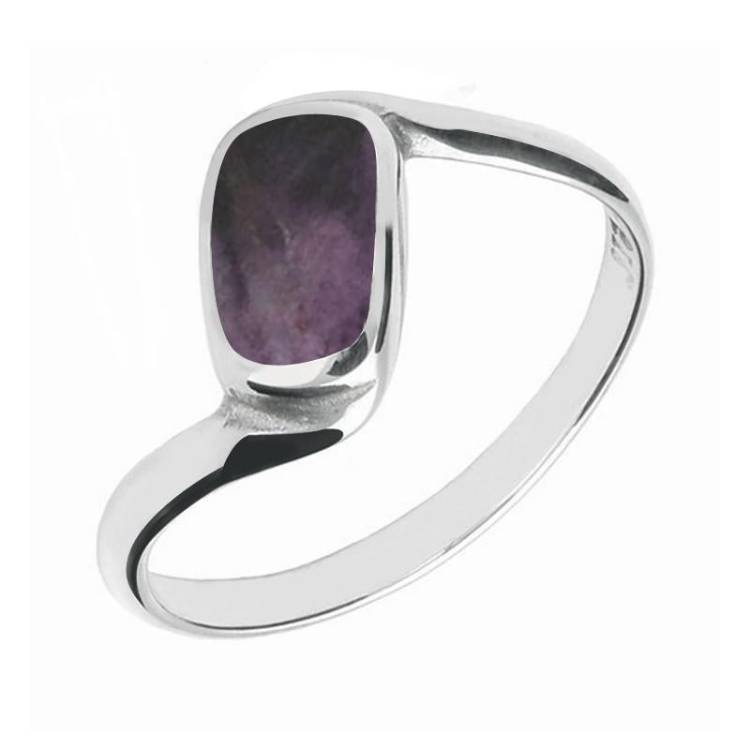 Sterling Silver Blue John Oblong Twist Ring - Option1 Value Silver