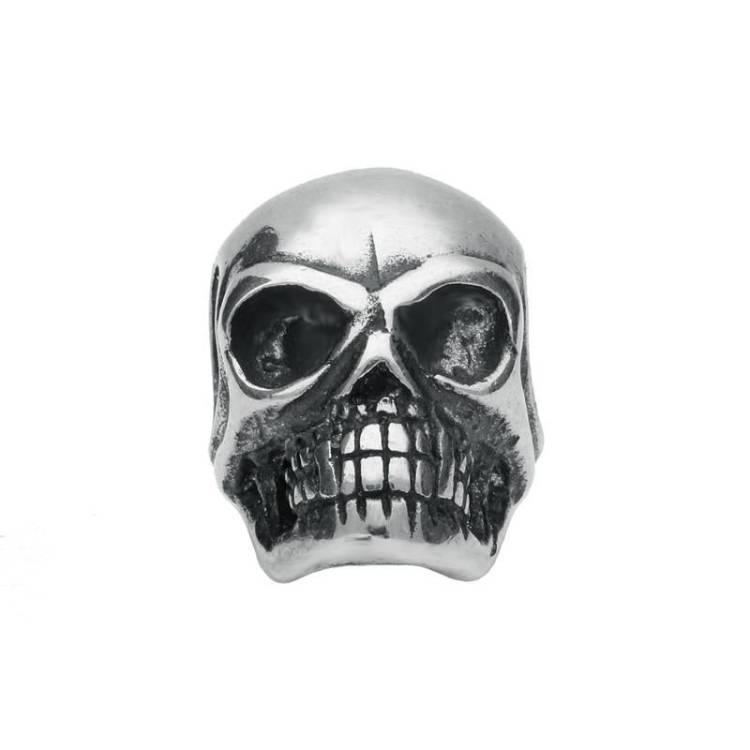 Sterling Silver Skull Charm - Silver