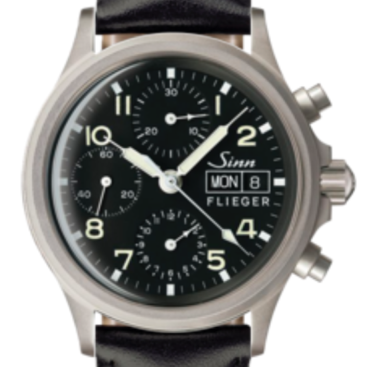 Sinn Watch 356 Pilot Cowhide Black - Black