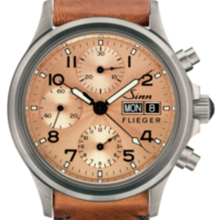 Sinn Watch 356 Sa Pilot II Vintage Cowhide Brown - Gold
