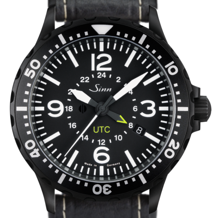 Sinn Watch 857 S UTC Leather - Black