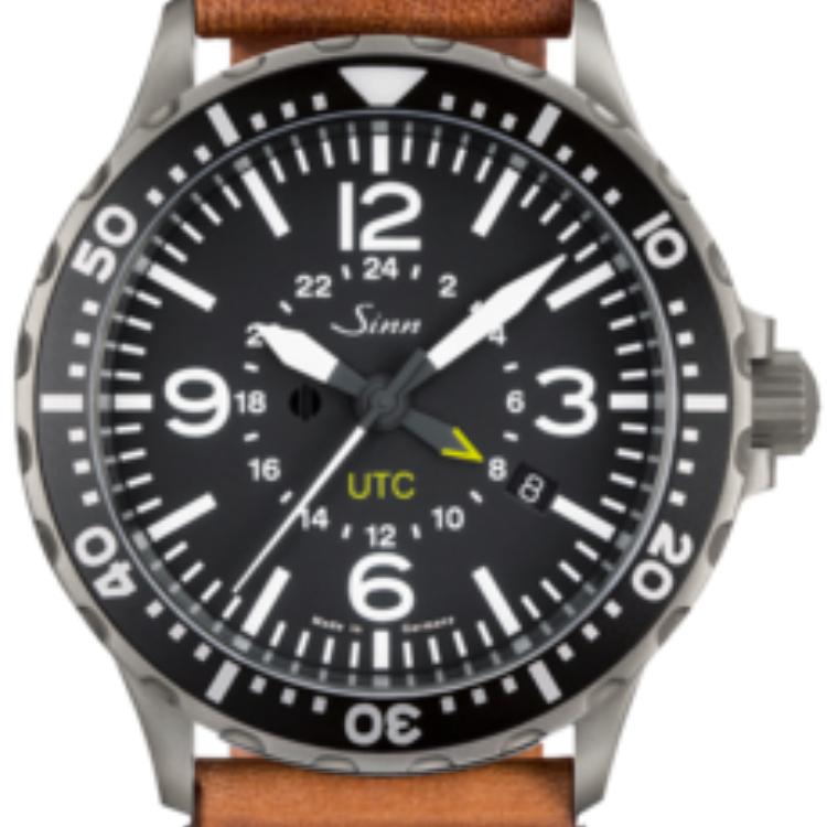 Sinn Watch 857 UTC Vintage Cowhide Brown - Black
