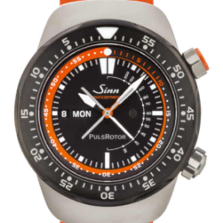 Sinn Watch EZM 12 Silicone Orange - Black