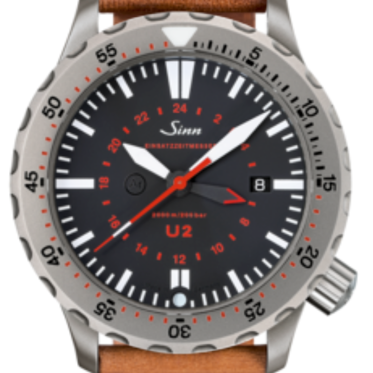 Sinn Watch U2 - EZM 5 Vintage Cowhide Brown - Black