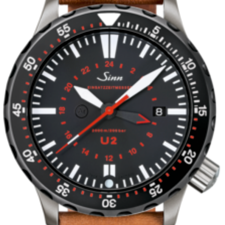 Sinn Watch U2 SDR - EZM 5 Vintage Cowhide Brown - Black