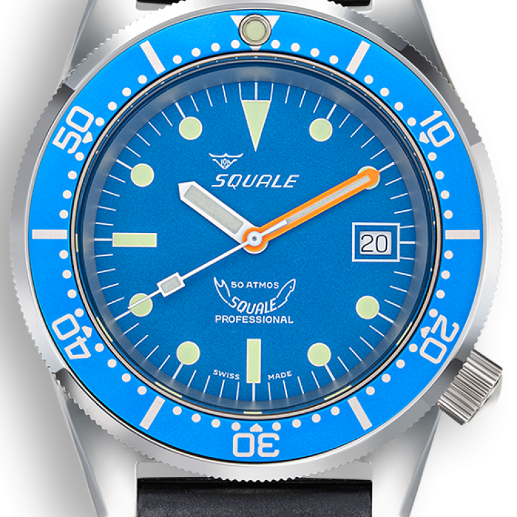 Squale Watch 1521 Ocean Rubber - Blue